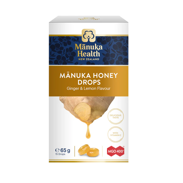 Mānuka Honey with Ginger & Lemon Drops