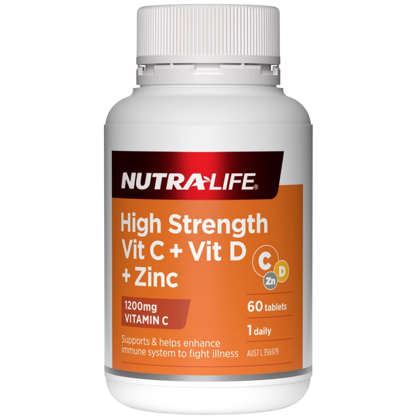 High Strength Vitamin C + D + Zinc